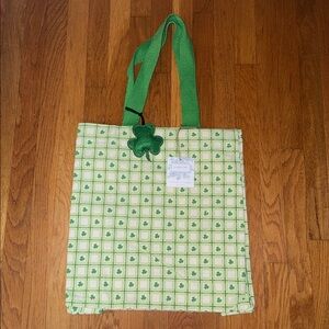 NWT Shabby Chic Reusable & Durable Canvas Tote Bag St. Patrick’s Green Shamrock